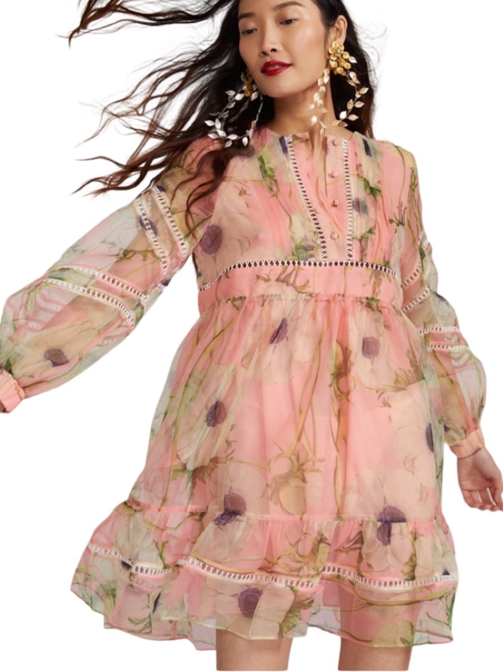 Cynthia Rowley Poppy Dress - NWOT- Floral - lace- Medium